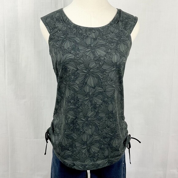 Merrell Split Back Tank Top Grey Shirt Sz Med Opti Wick Sundial UPF 50+ Vented - Picture 1 of 10